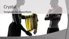  Presentation with football competition - Audience pleasing presentation design consisting of men soccer player playing football backdrop and a light gray colored foreground