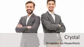  Presentation with confident - Beautiful presentation design featuring men standing with arms folded backdrop and a light gray colored foreground