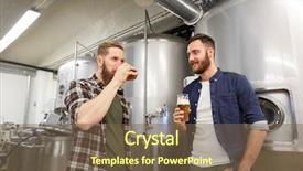  Presentation with craft beer - Theme featuring men testing and drinking non background and a  colored foreground