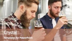  Presentation with craft beer - Amazing slides having men testing and drinking non backdrop and a coral colored foreground