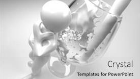  Presentation with milk - Cool new slides with men with glass of milk 3d backdrop and a light gray colored foreground