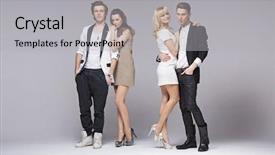  Presentation with silhoutte married couples - Beautiful slide deck featuring workplace of creative person indoors backdrop and a gray colored foreground