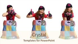  Presentation with tv show studio camera - Presentation theme having men wormen clothing - crazy winter sales studio shot background and a cream colored foreground