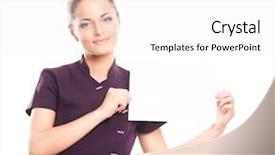  Presentation with happy anniversay work - Presentation design with men wormen clothing - young happy and attractive girl background and a white colored foreground