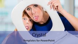  Presentation with toilet - Slide deck enhanced with menagement - funny portrait of a cheerful background and a teal colored foreground