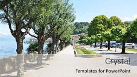  Presentation with italian - Slide set enhanced with menaggio-town-at-the-famous background and a lemonade colored foreground