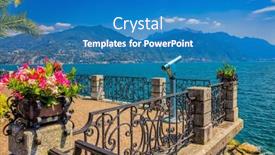  Presentation with lake - Slides featuring menaggio-view-from-promenade background and a teal colored foreground