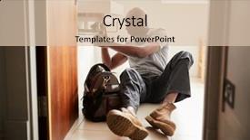  Presentation with black male female fashion - PPT theme having mending - young black male plumber sitting background and a lemonade colored foreground