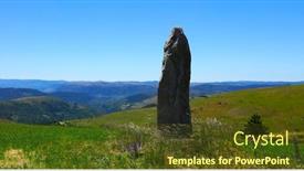  Presentation with menhir - Amazing presentation having menhir-at-lozere-in-france backdrop and a tawny brown colored foreground