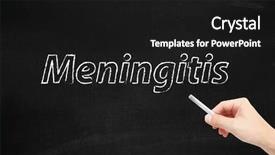  Presentation with meningitis - Beautiful presentation theme featuring meningitis written on a blackboard backdrop and a black colored foreground