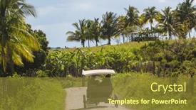  Presentation with mennonite - PPT theme consisting of mennonite-family-riding-a-single background and a tawny brown colored foreground