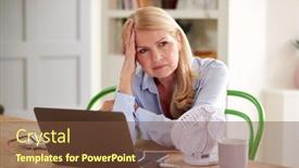  Presentation with home - Presentation design enhanced with menopausal-mature-woman-having-hot background and a tawny brown colored foreground