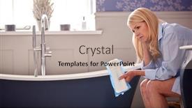  Presentation with toilet - PPT layouts featuring menopausal-mature-woman-suffering background and a mint green colored foreground