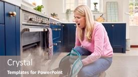  Presentation with memory - Slides with menopausal-mature-woman-with-poor background and a gray colored foreground