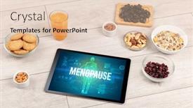  Presentation with menopause - Theme featuring menopause-concept-in-tablet background and a lemonade colored foreground