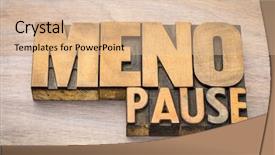  Presentation with woman menopause - Beautiful presentation theme featuring menopause word abstract in vintage backdrop and a lemonade colored foreground