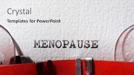  Presentation with menopause - Slide deck consisting of menopause-word-written background and a white colored foreground