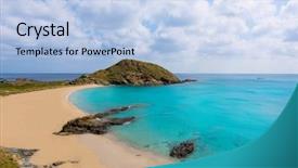  Presentation with turquoise beach - Amazing theme having oregon s central coast backdrop and a dark gray colored foreground