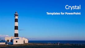  Presentation with southwest - Presentation design featuring menorca cap de artrutx lighthouse in southwest cape at balearic islands background and a gray colored foreground