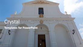  Presentation with mediterranean - Presentation theme with menorca-sant-lluis-san-luis background and a gray colored foreground