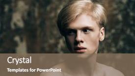  Presentation with men health - Slide set having men's beauty and health background and a violet colored foreground