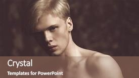  Presentation with men health - Beautiful slide set featuring men's beauty and health backdrop and a coral colored foreground