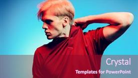  Presentation with men health - Beautiful PPT theme featuring men's beauty and health backdrop and a crimson colored foreground