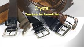  Presentation with belts - Colorful presentation enhanced with mens belts isolated on white backdrop and a  colored foreground