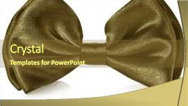  Presentation with fixing his black bow tie - Amazing PPT theme having mens day - color bow tie isolated backdrop and a  colored foreground