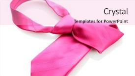  Presentation with blue and white tie dye swirl - Beautiful PPT theme featuring mens day - pink tie isolated on white backdrop and a  colored foreground