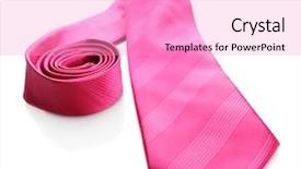  Presentation with pink white - PPT theme with mens day - pink tie isolated on white background and a lemonade colored foreground