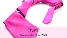  Presentation with pink white - Slide set enhanced with mens day - pink tie isolated on white background and a  colored foreground