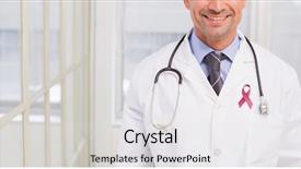  Presentation with prostate cancer - Beautiful presentation theme featuring mens day - prostate cancer awareness ribbon backdrop and a white colored foreground