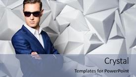  Presentation with mens fashion portrait - Amazing PPT layouts having mens suits - close-up portrait of a handsome backdrop and a light blue colored foreground