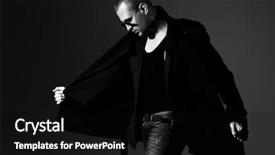  Presentation with black men - Slides with mens fashion - fashionable male model wearing coat background and a black colored foreground
