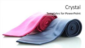  Presentation with blue pink - Presentation theme with mens fashion - pink and blue ties isolated background and a white colored foreground