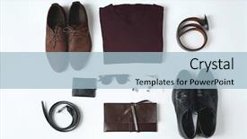  Presentation with clothes - Presentation having mens fashion - set of male stylish clothes background and a light blue colored foreground