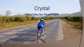  Presentation with road safety young drivers - Presentation design having mens health - competitions of young bicyclists country background and a sky blue colored foreground