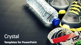  Presentation with tape recorder studioa masters - Presentation design enhanced with mens health - sport shoes measuring tape background and a tawny brown colored foreground