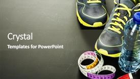  Presentation with perasalinana water birth - PPT theme enhanced with mens health - sport shoes measuring tape background and a gray colored foreground