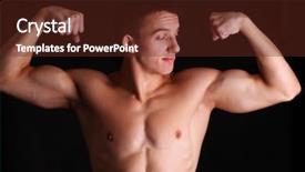  Presentation with mens health - Theme consisting of mens power background and a tawny brown colored foreground