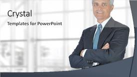  Presentation with businessman standing on maze - Colorful slide set enhanced with mens suits - portrait of smiling senior businessman backdrop and a white colored foreground