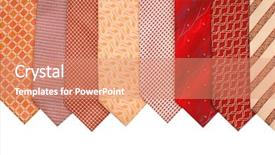  Presentation with silk - Colorful presentation design enhanced with mens suits - silk ties isolated on white backdrop and a coral colored foreground