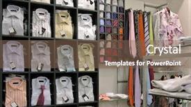  Presentation with knitted shirts - Amazing PPT layouts having mens wear - shirts in store backdrop and a violet colored foreground