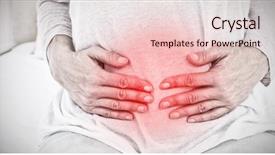  Presentation with nursing pain - Colorful PPT layouts enhanced with menstrual - highlighted pain against mid section backdrop and a lemonade colored foreground