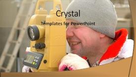  Presentation with theodolite - Colorful PPT layouts enhanced with mensuration - land surveyor working with theodolite backdrop and a soft green colored foreground