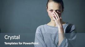  Presentation with tears - Amazing presentation having mental - young woman suffering from severe backdrop and a ocean colored foreground