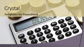  Presentation with mental - Audience pleasing PPT theme consisting of mental calculation - few stacks of coins backdrop and a lemonade colored foreground