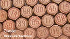  Presentation with game - Beautiful slide deck featuring mental calculation - lotto game numbers background backdrop and a coral colored foreground