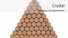 Presentation with mental - Slide set consisting of mental calculation - lotto game pyramid isolated background and a light gray colored foreground